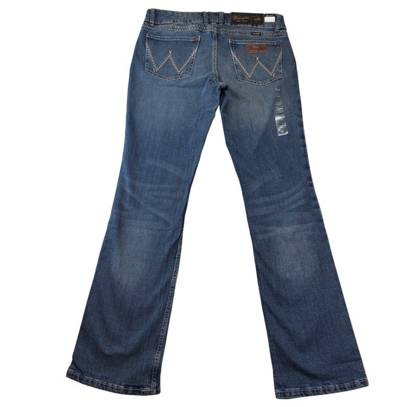 Wrangler Retro Sadie Low Rise Bootcut Jeans Blue Denim Women Size 31x34 New - Picture 3 of 13